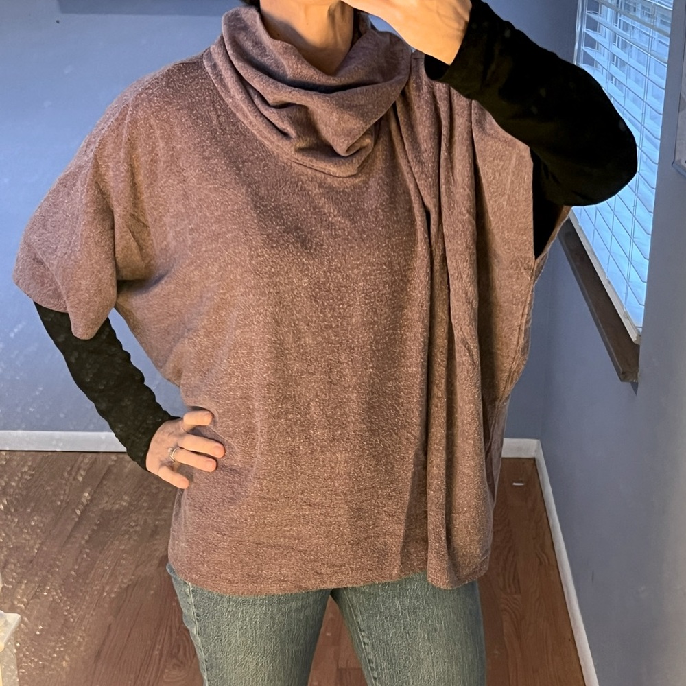 Turtleneck poncho